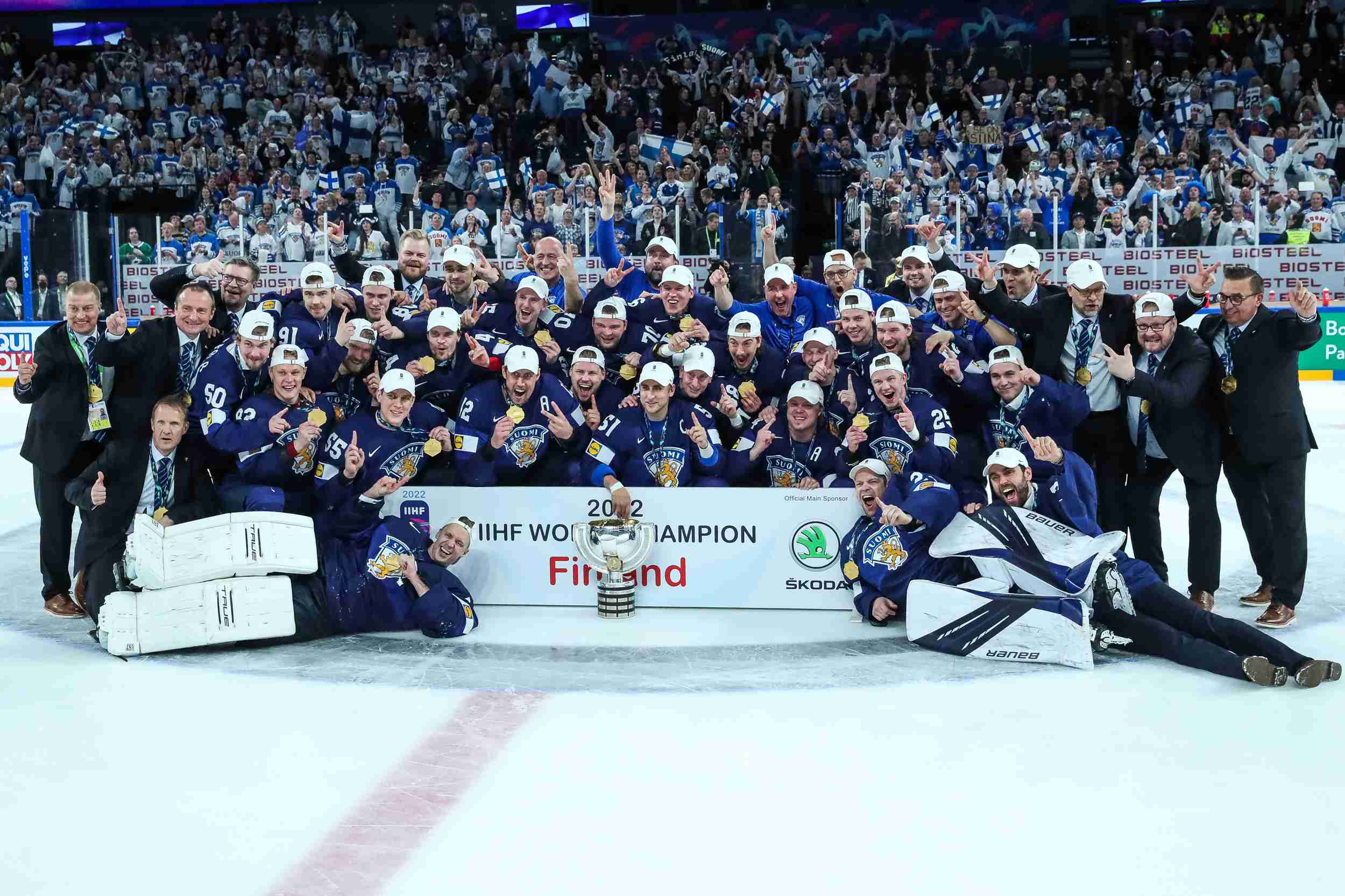 Finland the world champions in ice hockey
